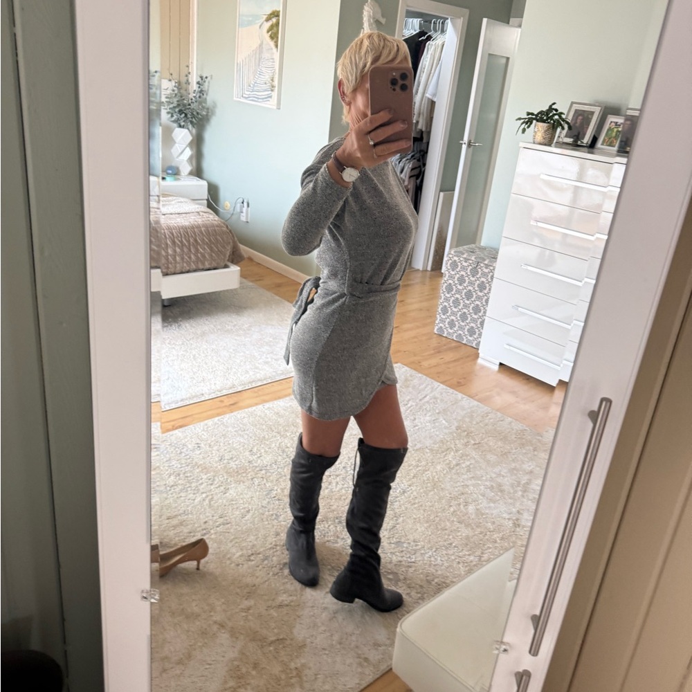 Zanzea Charcoal Long Sleeve Dress